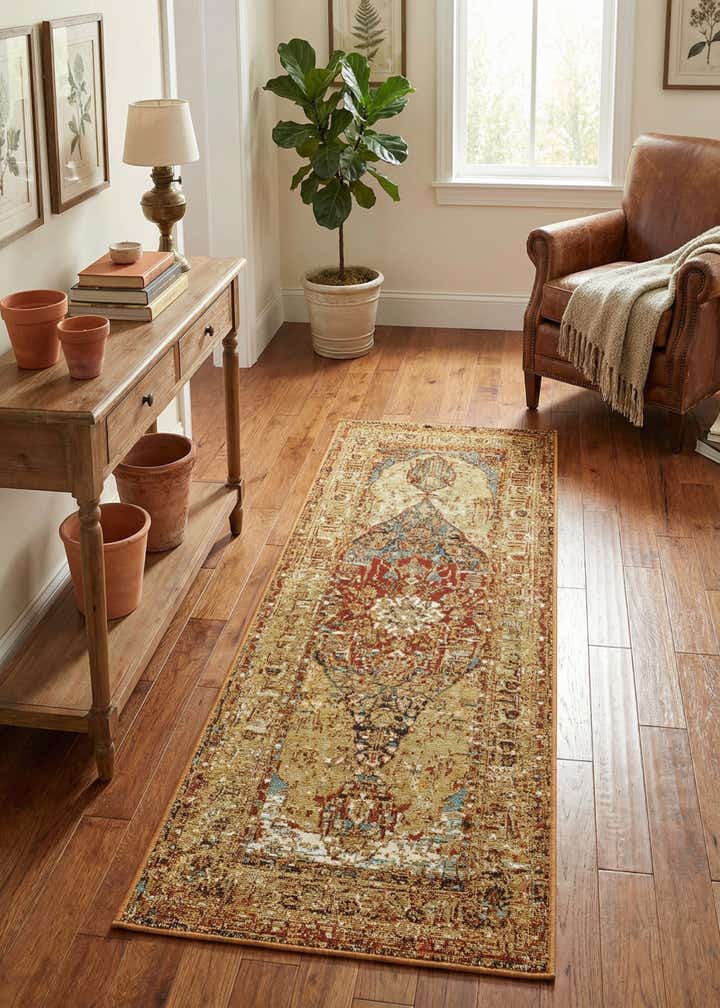2' x 5' Easy-Clean Traditional Indoor / Outdoor Runner Rug