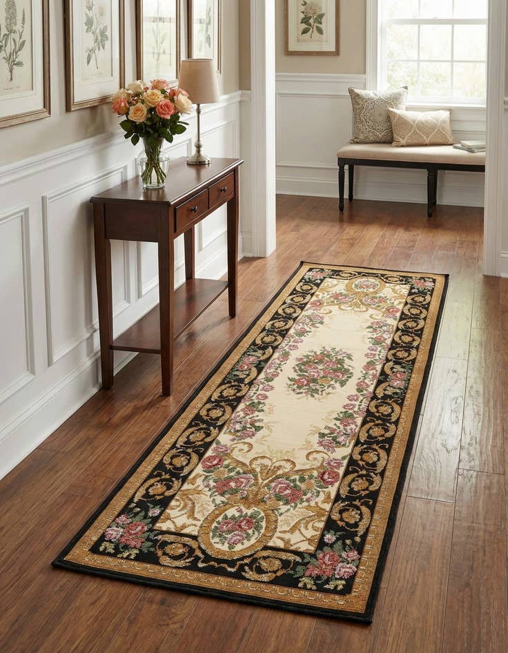 Detail image of 2' x 6'  Washable Traditional Indoor / Outdoor Runner Rug