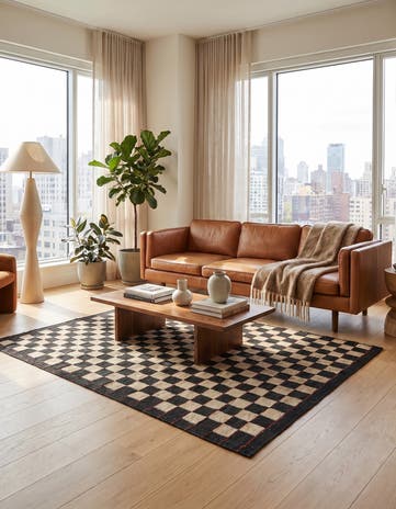 5' x 6' 3 Hand Woven Kilim Modern Wool Rug