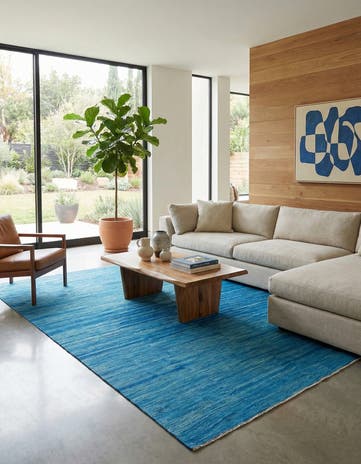 6' 6 x 10' Hand Woven Kilim Modern Wool Rug