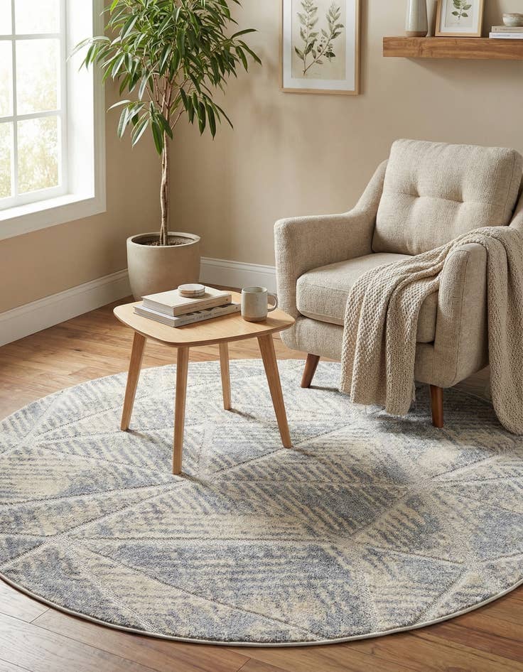 Detail image of 5' 3 x 5' 3 Arlo Round Rug