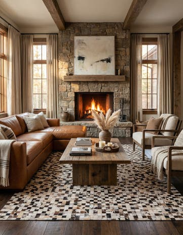 5' x 8' Cowhide Rug