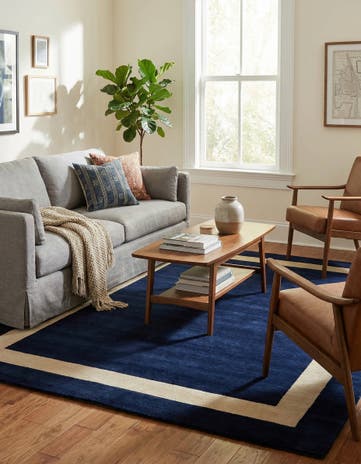 6' 1 x 9' Jill Zarin Border Wool Rug