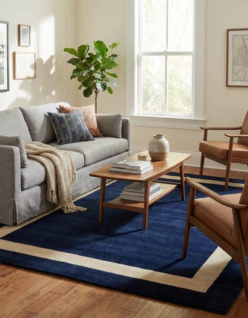 6' 1 x 9' Jill Zarin Border Wool Rug