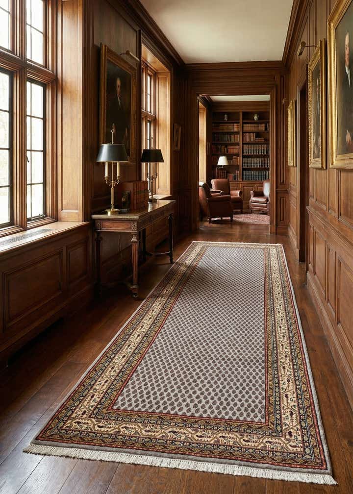 5' 4 x 10' 2 Hand Knotted Mir Wool Runner Rug