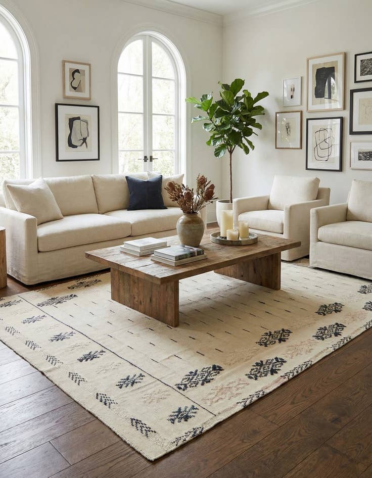 Detail image of 7' 8 x 10' 4  Hand Knotted Darya Wool Rug