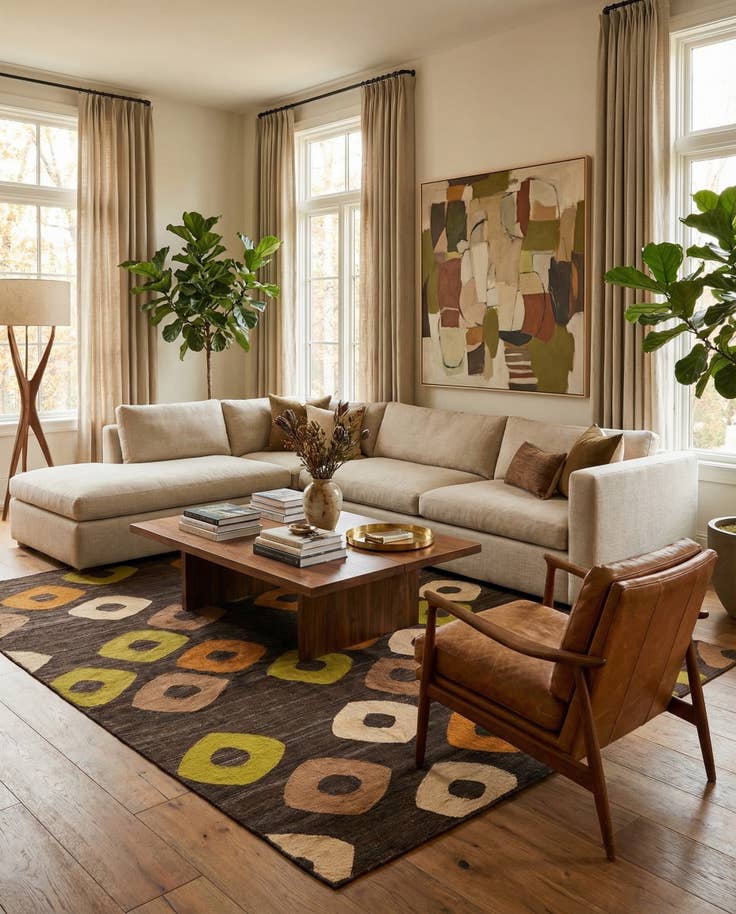 Detail image of 7' 4 x 10' Hand Woven Kilim Modern Rug