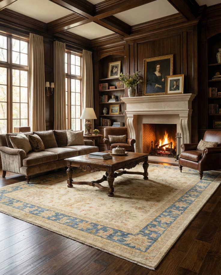 Detail image of 8' 3 x 11' 5 Kaizar Wool Rug