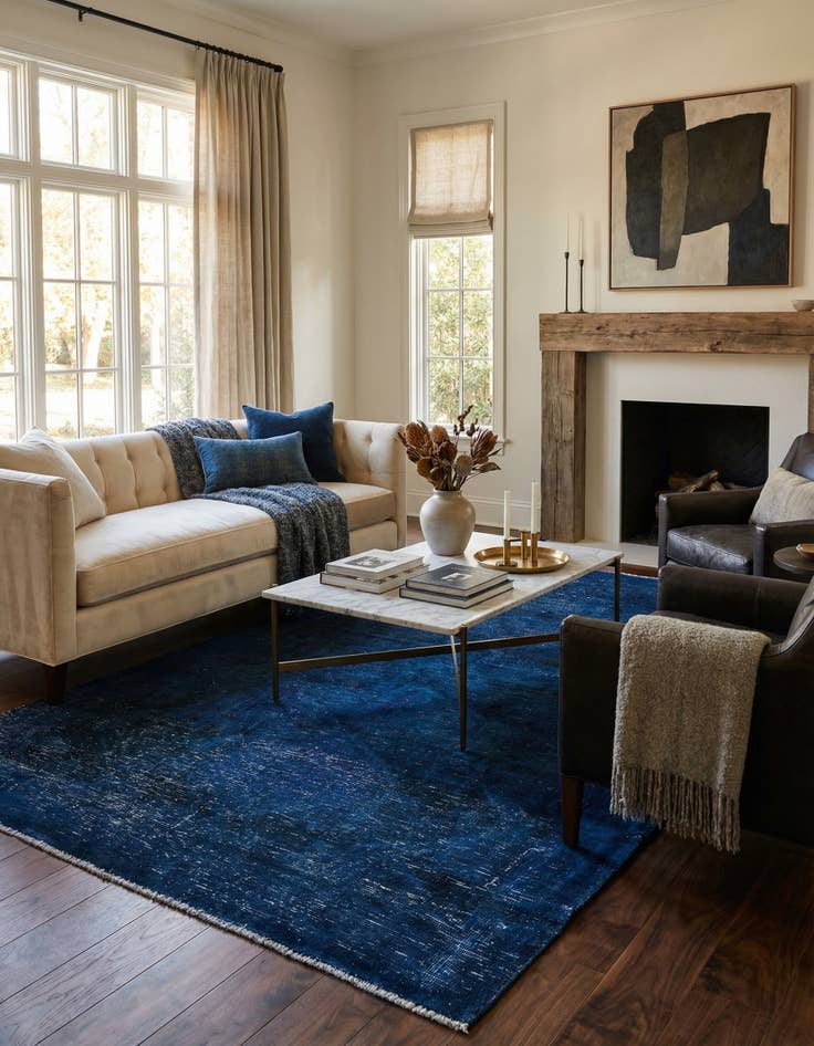 Detail image of 4' 4 x 8' 5  Hand Knotted Ultra Vintage Persian Wool Rug