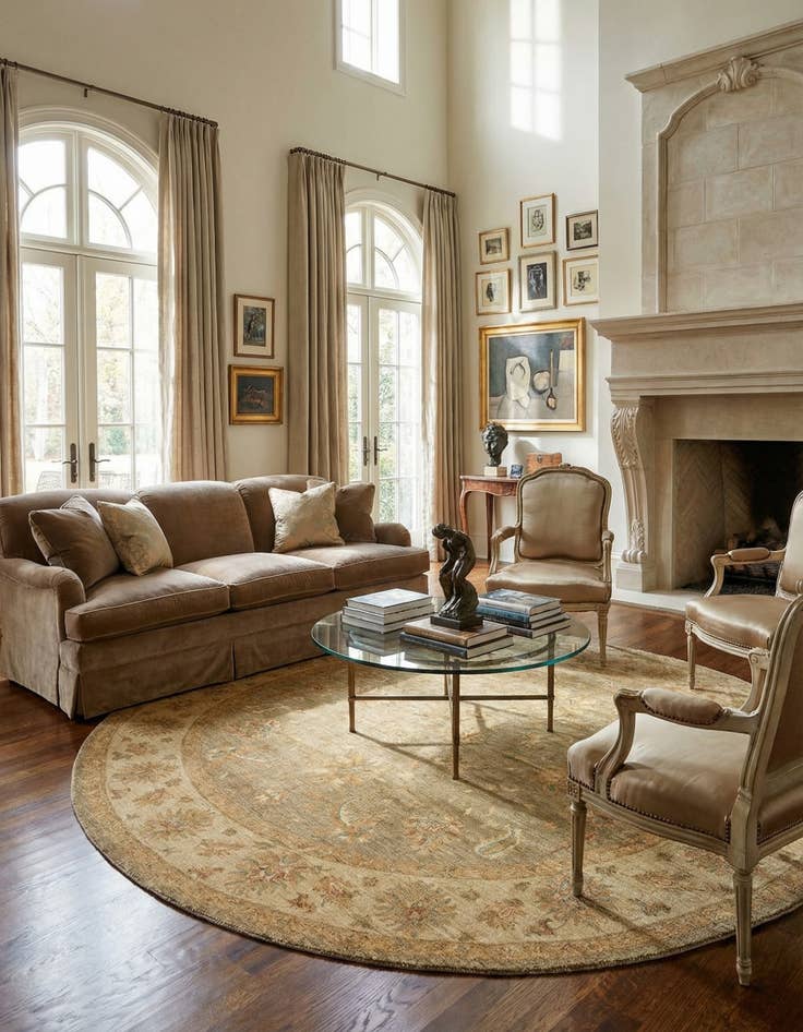 Detail image of 8' 2 x 8' 4 Kaizar Wool Round Rug