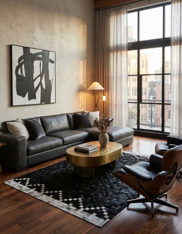 5' 2 x 7' 11 Cowhide - Patchwork Rug