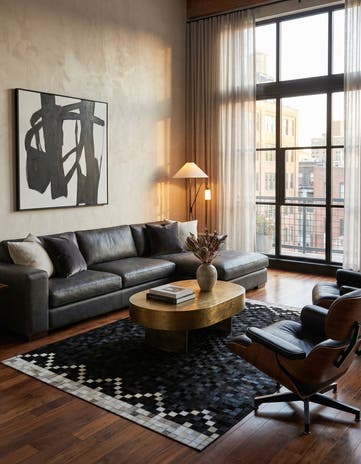 5' 2 x 7' 11 Cowhide - Patchwork Rug