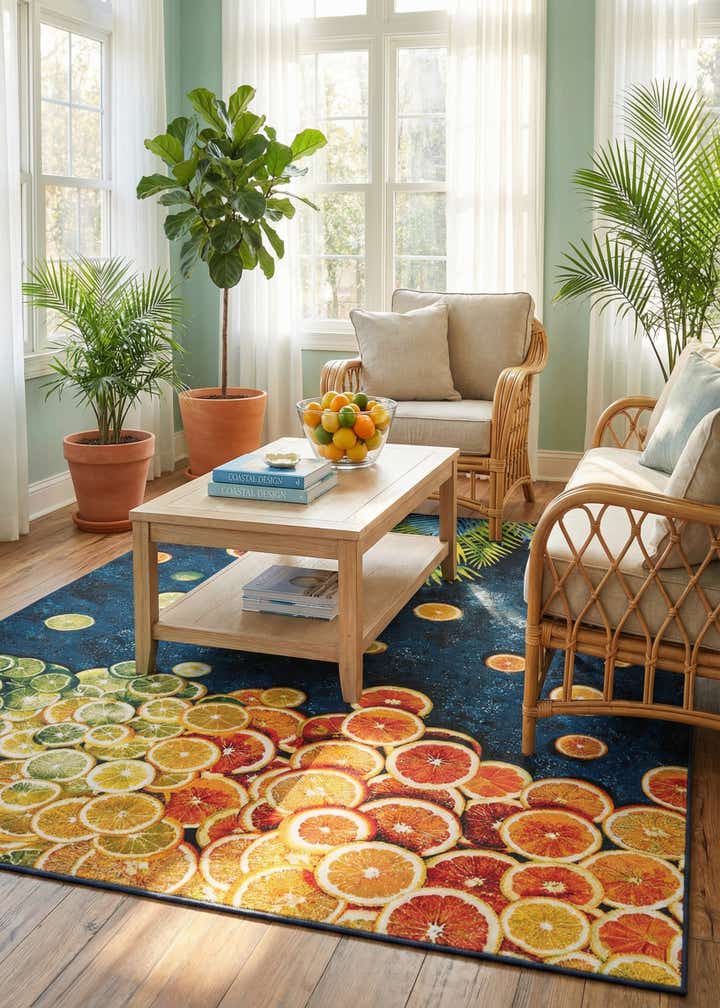 9' x 12' Easy-Clean Coastal Indoor / Outdoor Rug