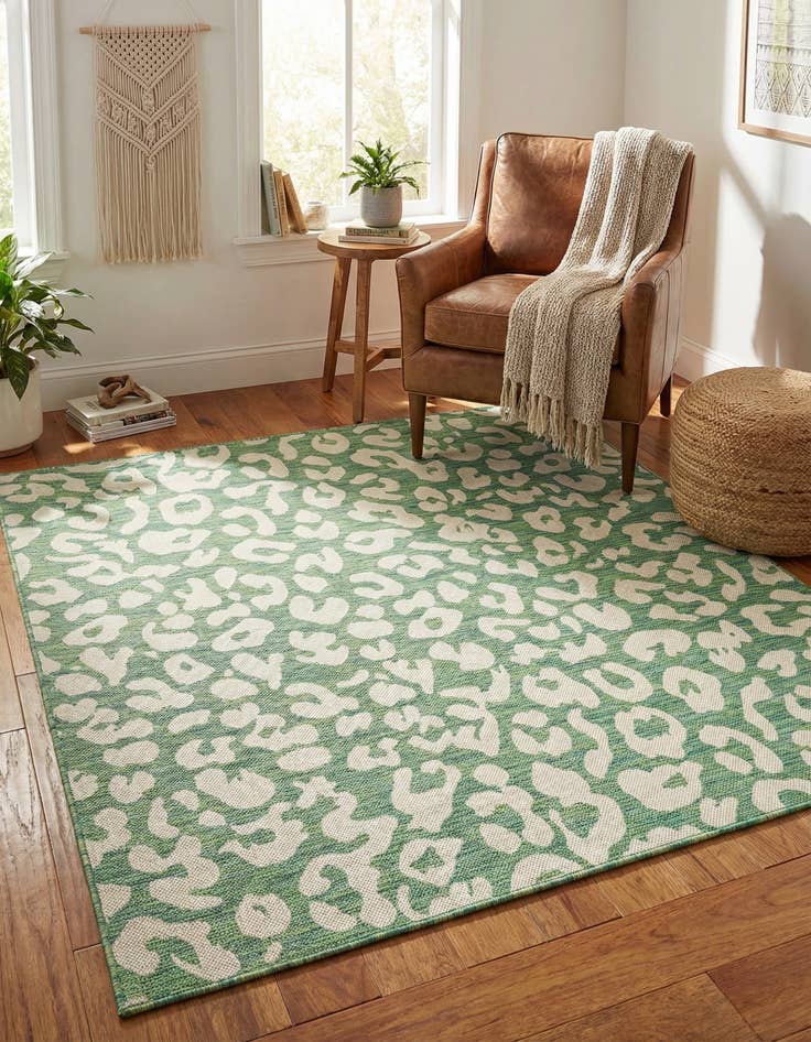 Detail image of  5' 3 x 5' 3  Washable Safari Indoor / Outdoor Square Rug