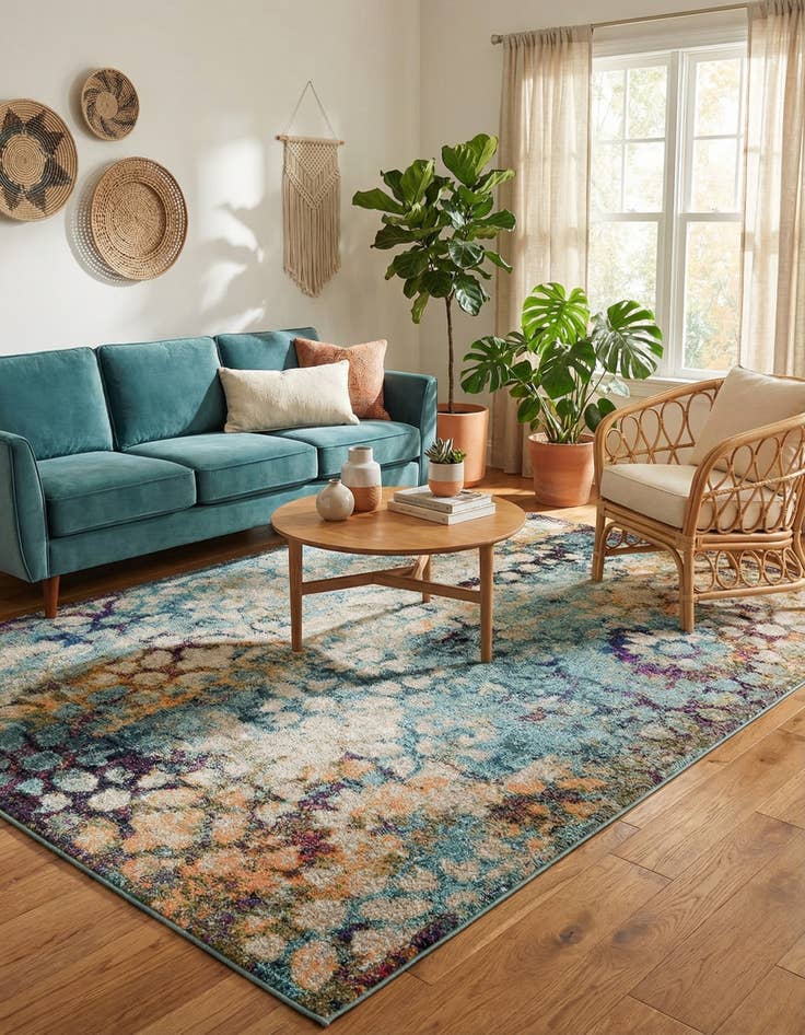 Detail image of 6' x 9'  Washable Arte Rug