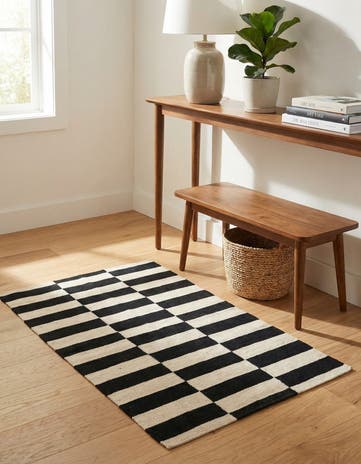 2' 7 x 3' 9 Hand Woven Kilim Modern Wool Rug