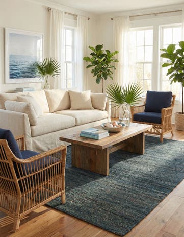 9' x 12' Hand Woven Palm Beach Jute Rug
