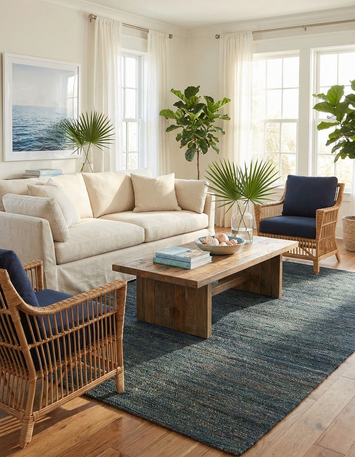 9' x 12' Hand Woven Palm Beach Jute Rug
