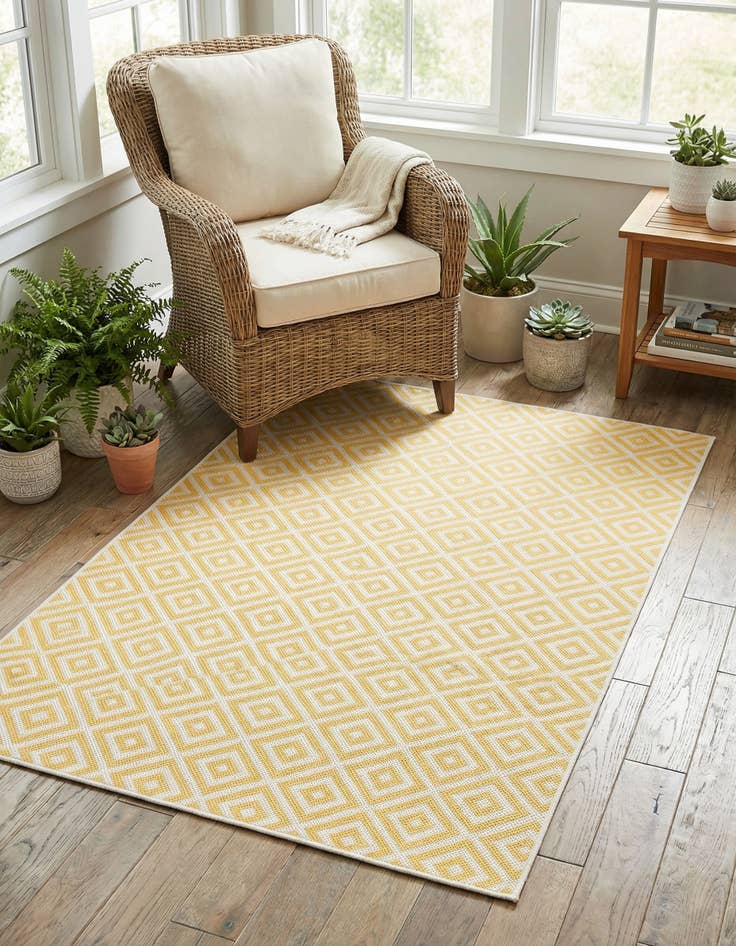 Detail image of 1' 4 x 1' 4  Washable Jill Zarin Costa Rica Indoor / Outdoor Sample Rug