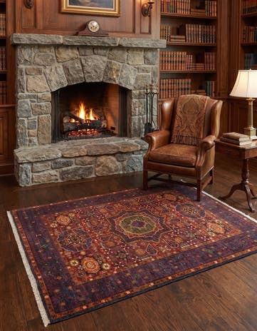 3' 5 x 4' 11 Hand Knotted Mamluk Ziegler Rug