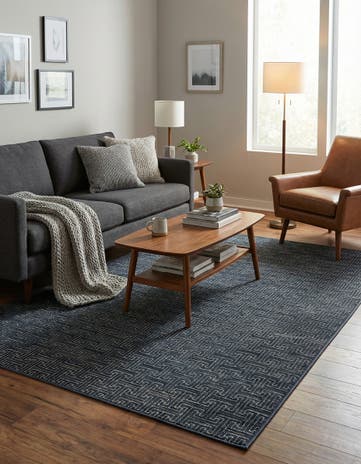 Navy Blue Uptown Park Avenue Rug