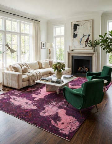 5' 10 x 8' 9 Hand Knotted Ultra Vintage Persian Wool Rug