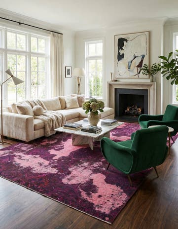 5' 10 x 8' 9 Hand Knotted Ultra Vintage Persian Wool Rug