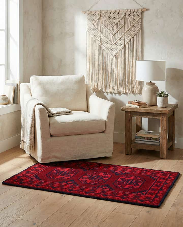 2' 7 x 4' 4 Hand Knotted Moroccan Wool Rug