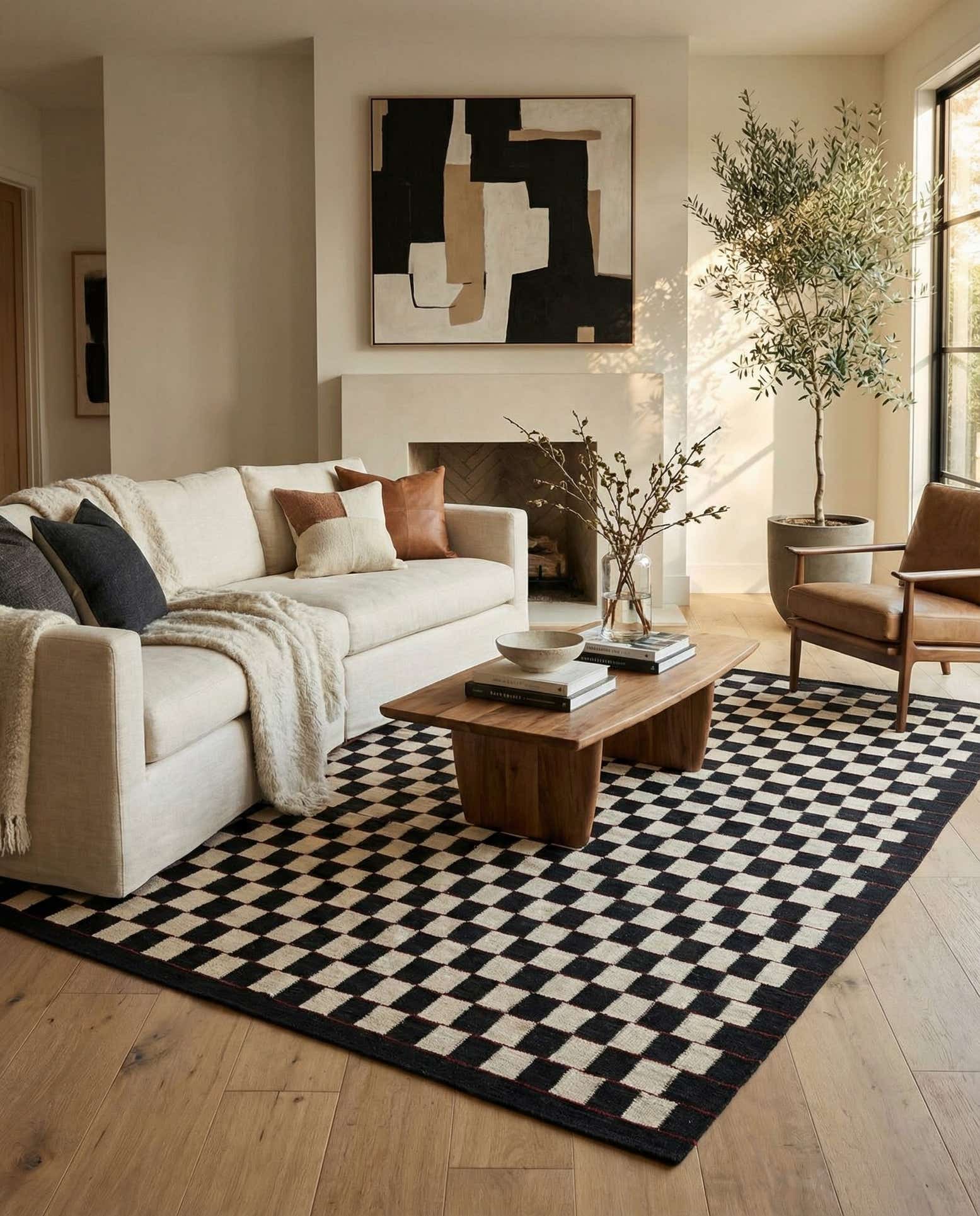 5' 7 x 7' 8 Hand Woven Kilim Modern Wool Rug