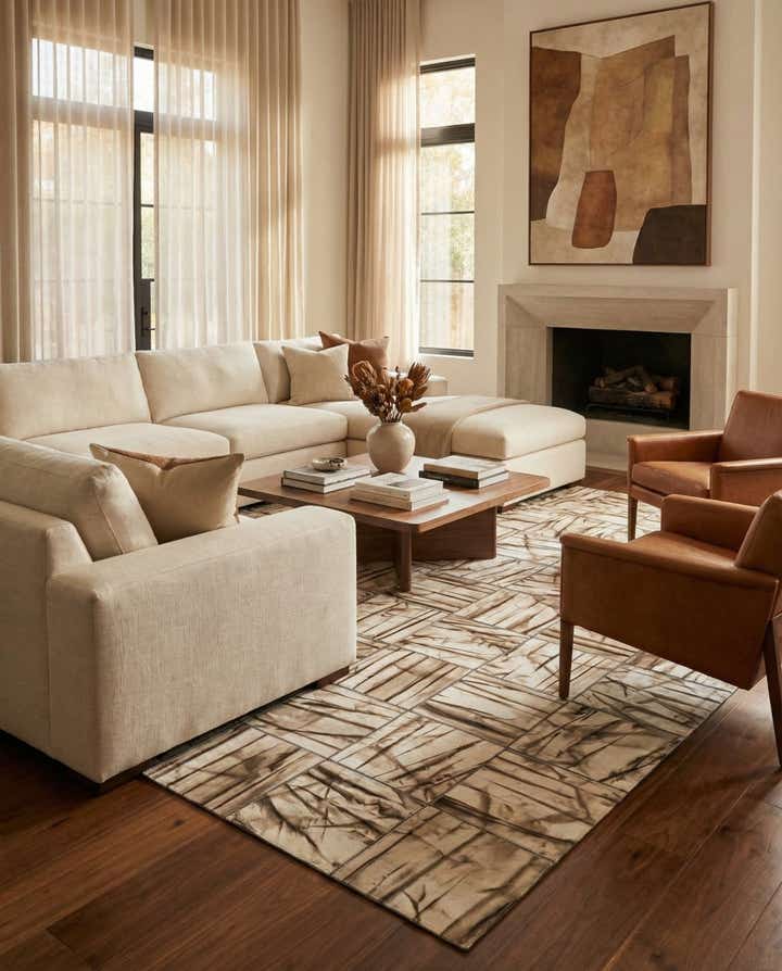 5' x 7' 10 Cowhide - Patchwork Rug