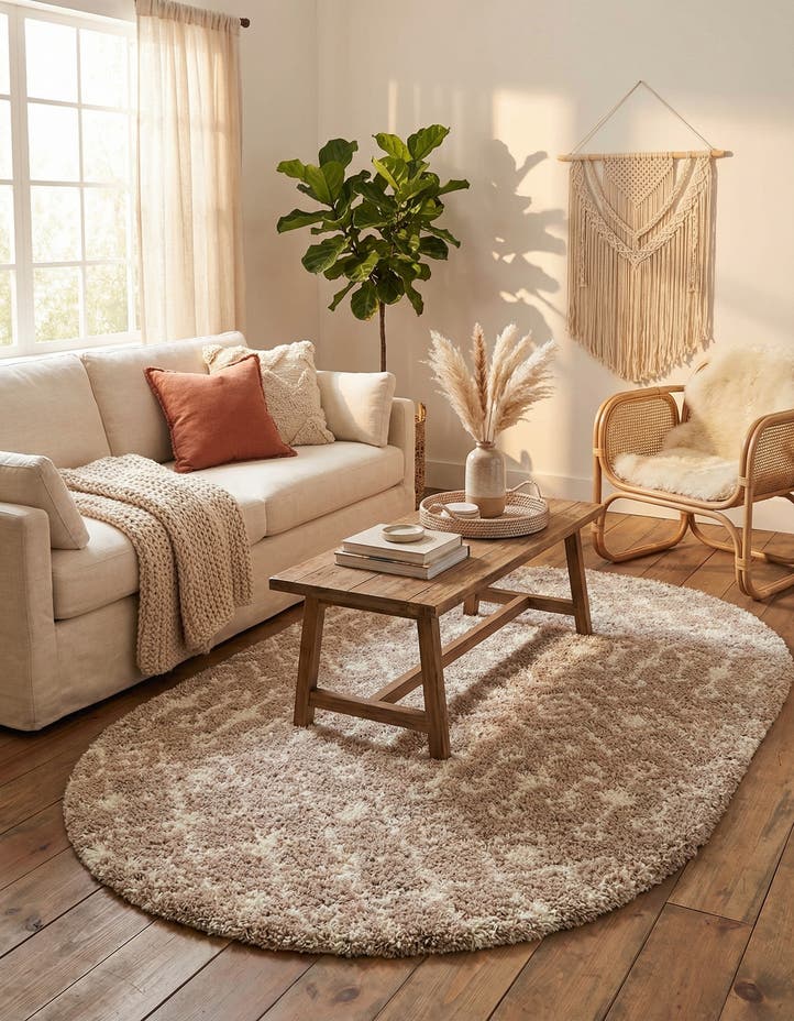 5' 3 x 8' Moroccan Trellis Shag O...