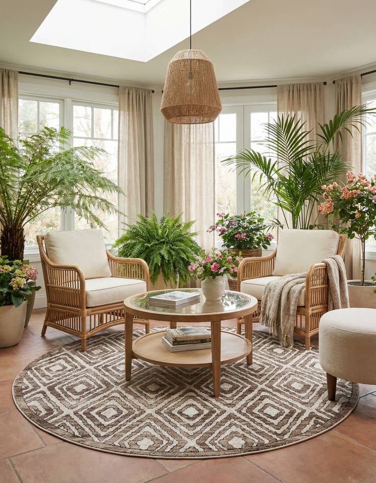 Detail image of 6' x 6' Hermitage Round Rug