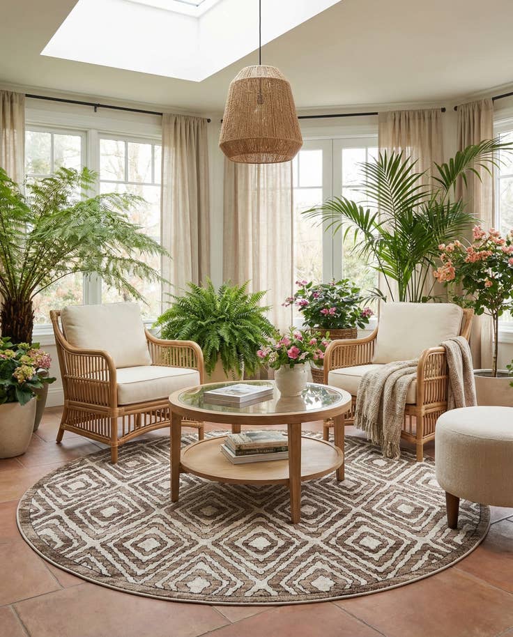 Detail image of 6' x 6' Hermitage Round Rug