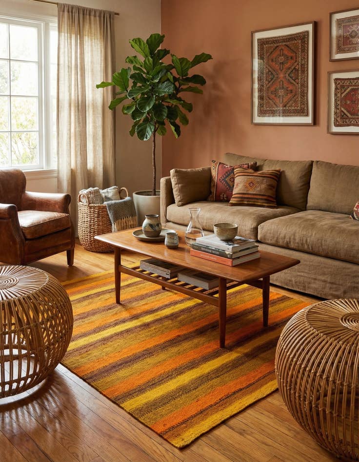 Detail image of  3' 7 x 3' 9  Hand Woven Kilim Fars Wool Square Rug