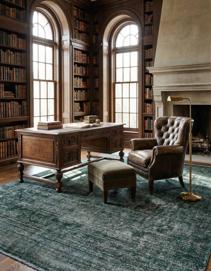 Detail image of 9' 4 x 13'  Hand Knotted Ultra Vintage Persian Wool Rug