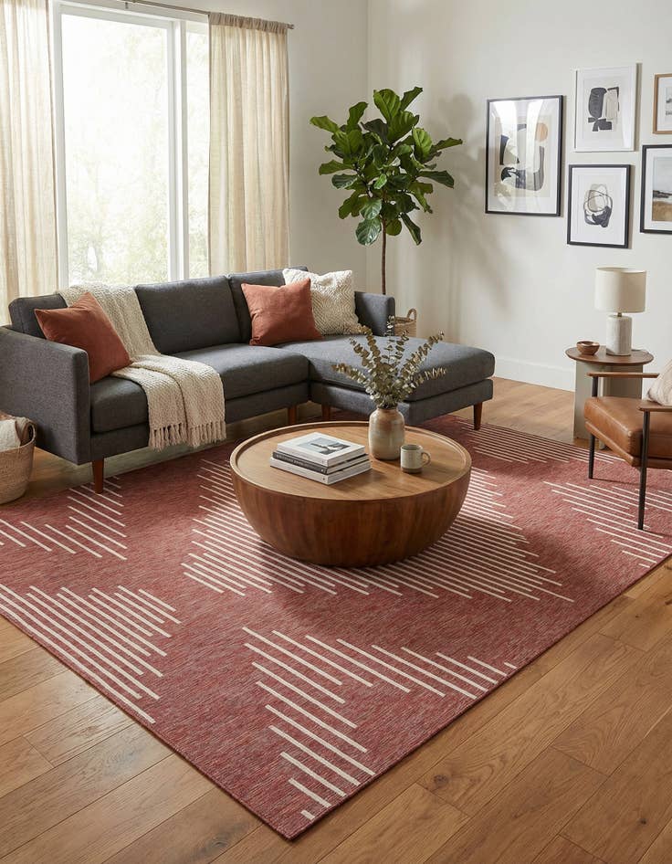 Detail image of  10' x 13'  Washable Modern Indoor / Outdoor Rug