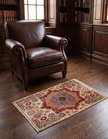 1' 11 x 2' 11 Hand Knotted Mamluk Ziegler Rug