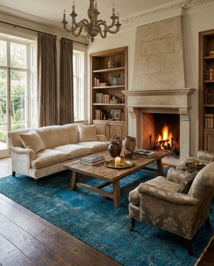 6' 9 x 9' 1 Hand Knotted Ultra Vintage Persian Wool Rug