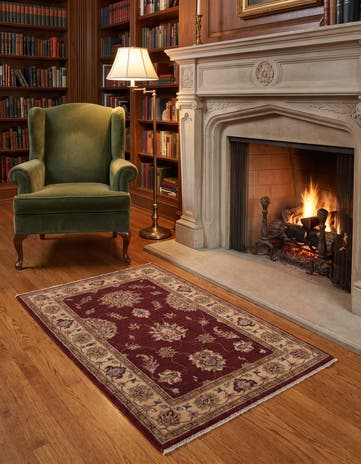 2' 9 x 4' 2 Hand Knotted Ziegler Rug