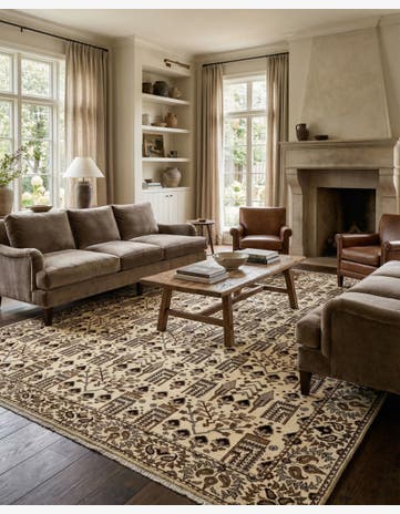 7' 9 x 11' 3 Hand Knotted Ferdos Persian Wool Rug