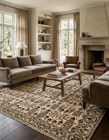 7' 9 x 11' 3 Hand Knotted Ferdos Persian Wool Rug
