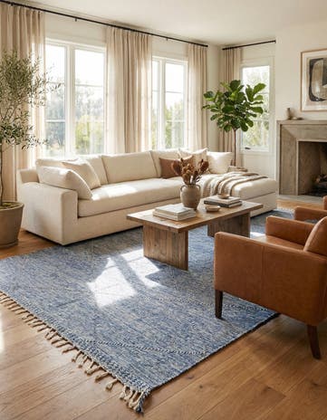 6' 4 x 9' 10 Hand Knotted Moroccan Wool Rug