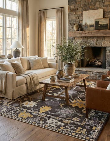 8' 5 x 10' 3 Hand Knotted Oushak Wool Rug