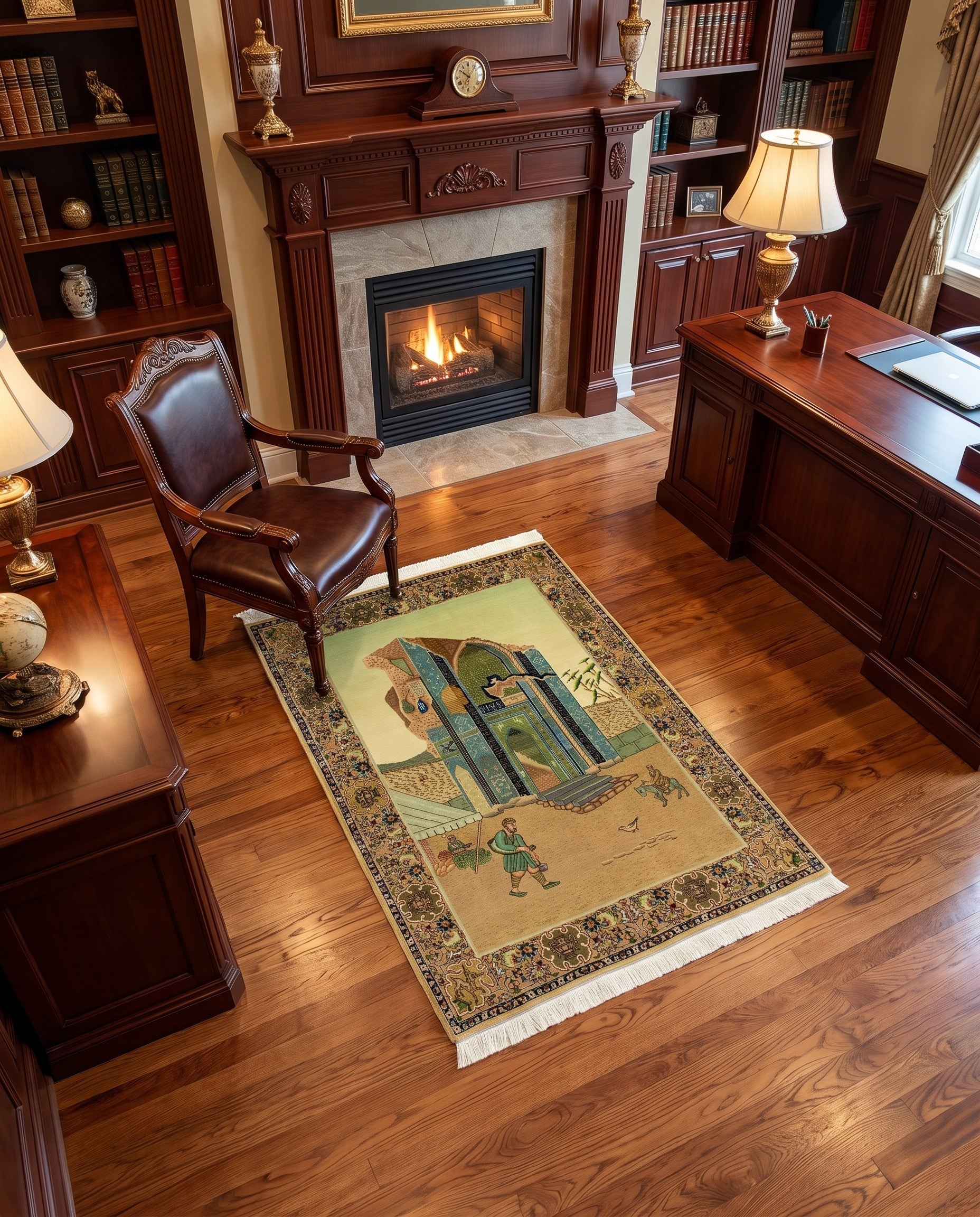 3' 3 x 4' 9 Hand Knotted Tabriz Persian Wool Rug