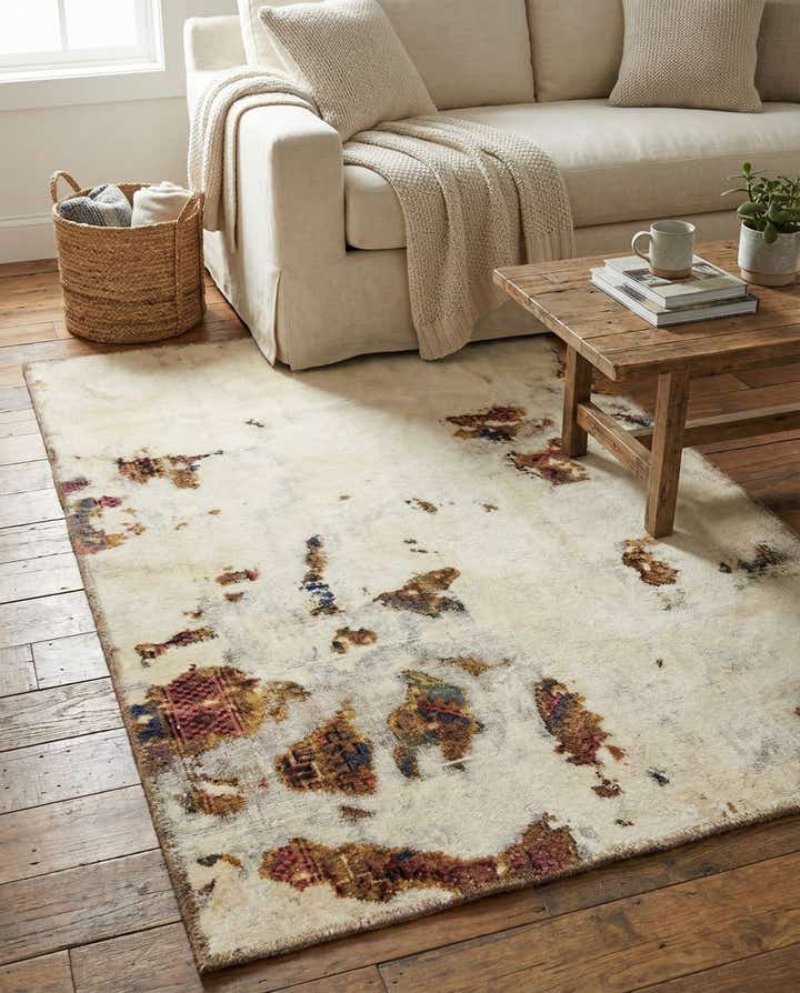 4' x 5' 9 Hand Knotted Ultra Vintage Persian Wool Rug