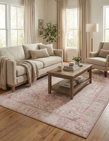 Beige Washable Timeless Rug