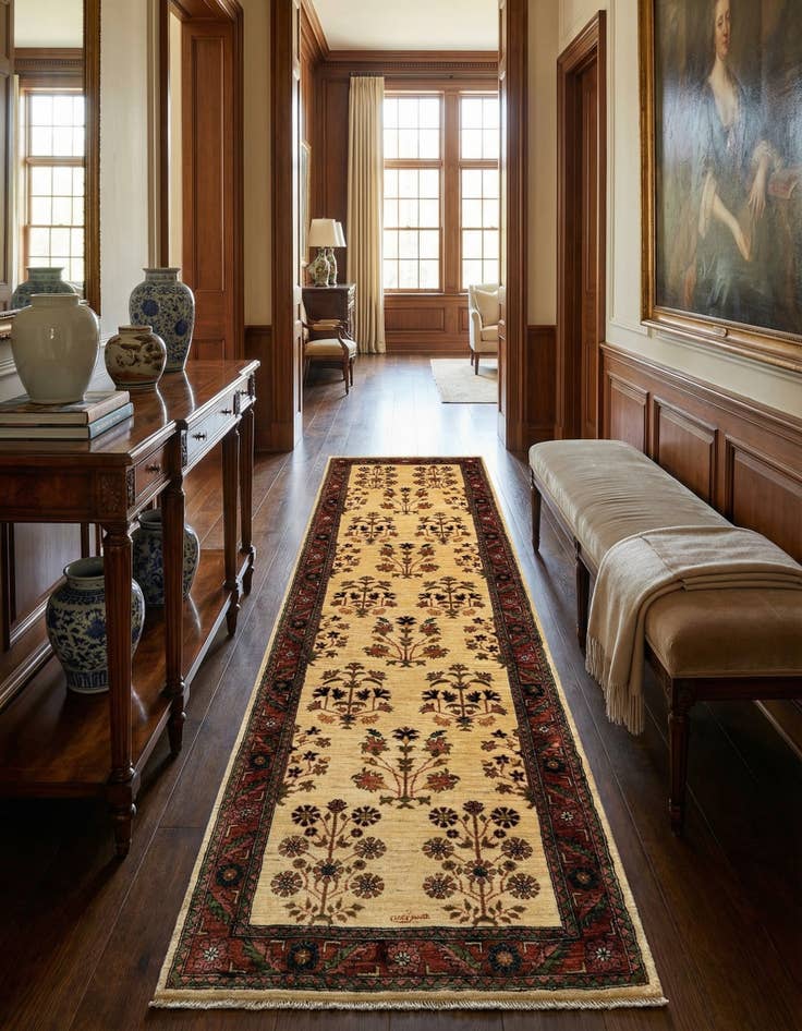 Detail image of 2' 8 x 9' 3 Luribaft Wool Runner Rug