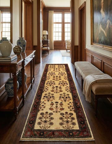 2' 8 x 9' 3 Luribaft Wool Runner Rug