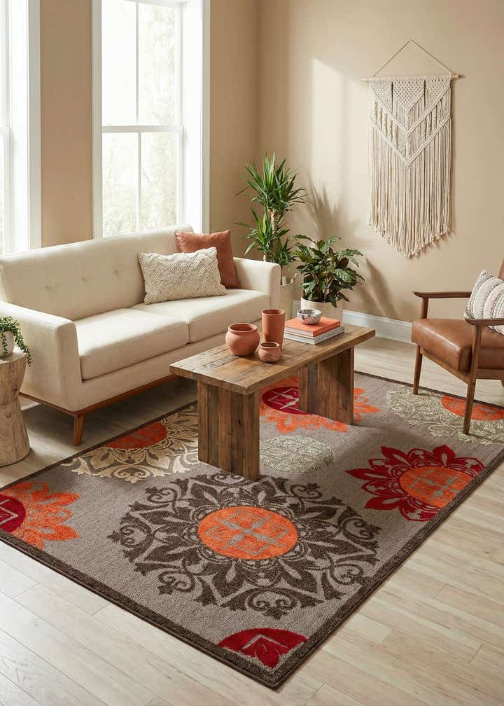 5' x 8' Easy-Clean Modern Indoor / Outdoor Rug