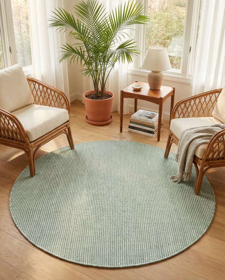 5' 1 x 5' 1 Easy-Clean Jill Zarin Palm Springs Indoor / Outdoor Round Rug